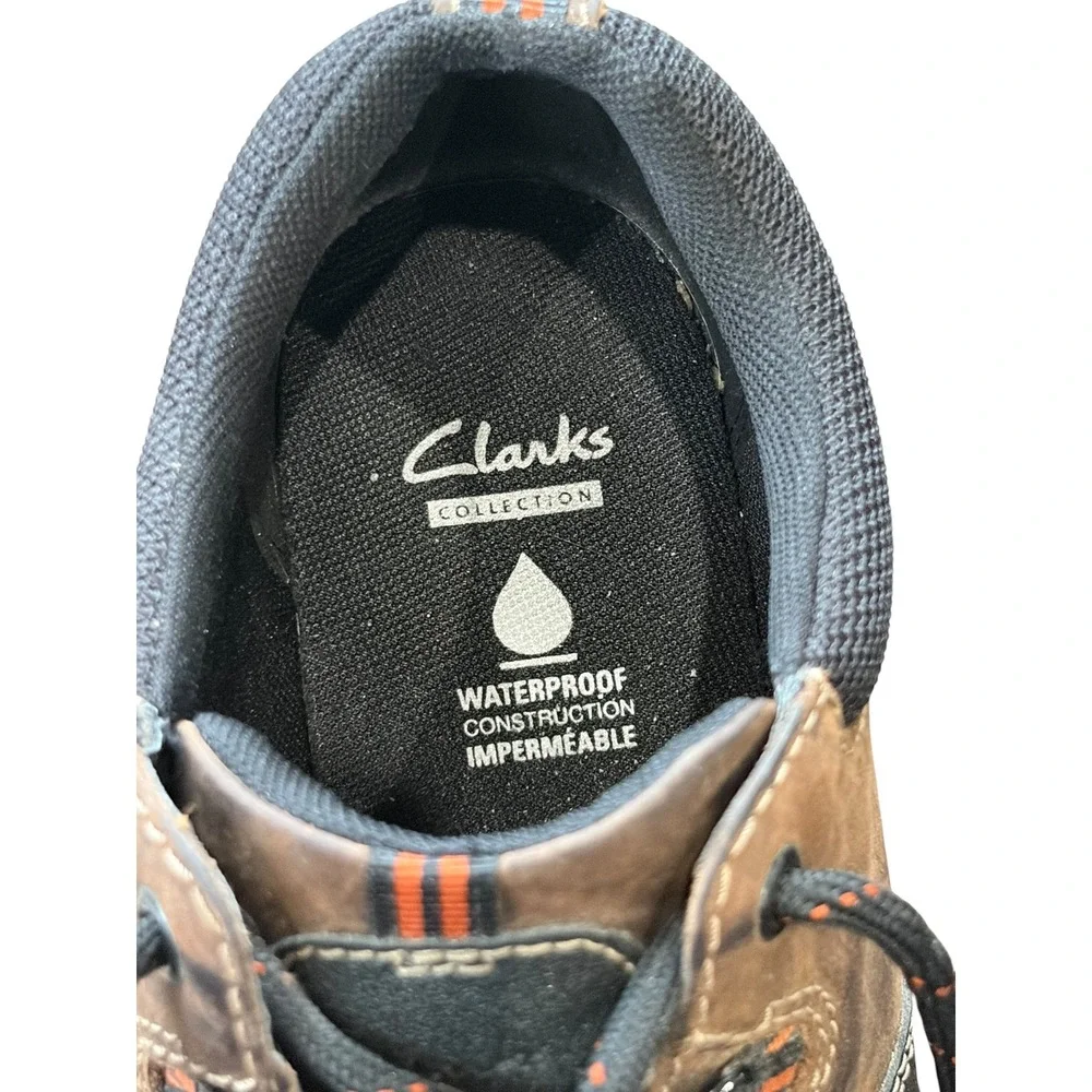 Clarks Mens Walbeck Edge Brown‎ Leather Shoes 26119715 Waterproof Casual Size 7